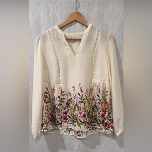 Floral Cream Blouse